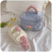 ins cute makeup bag wash garnter high face value cashier bag box advanced feel small crowdwoman portable large capacity hand