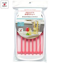 Japan live Aka sauce bottle rack and drain tray pink 517008700