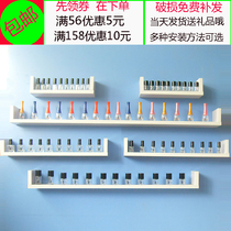 Nail shop shelf Wooden partition Nail oil glue display rack Wall-mounted cosmetics display rack Wall planks