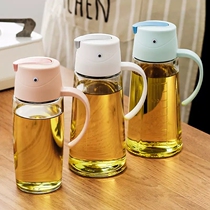 Glass oil jug Automatic opening and closing anti-leakage kitchen Home equipped with scale oil bottle oil bottle sauce vinegar oil pot seasoning bottle