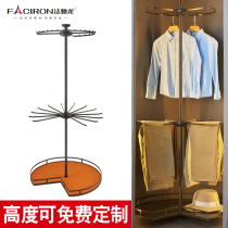 Wardrobe corner rotating rack hanger 360 degree rotating hanger Corner cloakroom multi-function pants rack Wardrobe basket