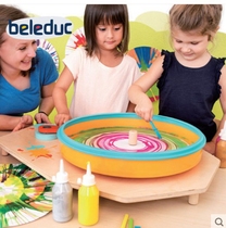 German Beldo Color Magic Disc Creative Painting Rotary Disc Kindergarten Large Art Painting Toys Wooden