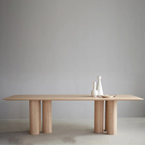Nordic Solid Wood Meeting Table Long Table Modern Minima Desk Log Long Bar Table Bench Training Table Desk
