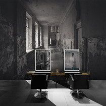 3D three-dimensional extended space wallpaper Horror theme script killing shop room escape decoration background wall paper net red