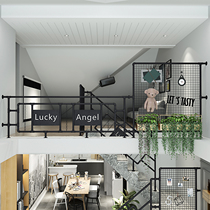 Light luxury Italian grid staircase guardrail handrail Nordic indoor and outdoor attic railings home simple modern fence