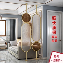 Living room tempered glass screen partition wall Modern simple decoration Bedroom household entrance Light luxury stainless steel customization
