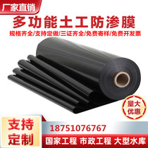 Fish pond anti-seepage film HDPE geomembrane fish pond special film black plastic film aquaculture film Lotus Pond membrane whole roll