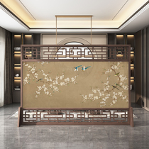 New Chinese style solid wood screen partition living room office Hotel Teahouse entrance barrier bedroom shelter custom