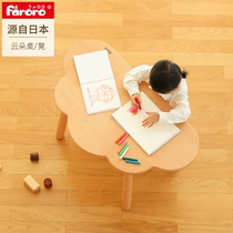 Faroro solid wood cloud children learning table Baby Game building block early education table and chair children writing desk