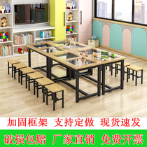 Childrens painting Table Early childhood Fine Arts Table Tempered Glass Handtable Training Institution Drawing Room Table less Children Programming Table
