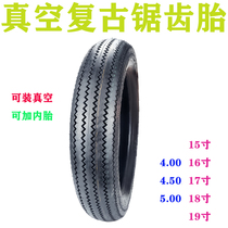 Motorcycle modification 4 00 4 50-17-18 vacuum retro serrated tire 5 00-16 wide and thick wear-resistant