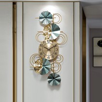 New Chinese restaurant creative atmosphere clock Wall clock Art wall decoration Silent clock Light luxury living room decoration Household hanging watch