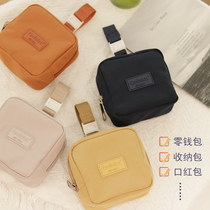 Qminica 100 Hitch Small Square Bag Waterproof Big Zero Wallet Travel Digital Containing Bag Mouth Red Bag Mini Makeup Bag