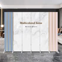Screen partition simple modern folding mobile decorative wall office splicing color partition living room custom background
