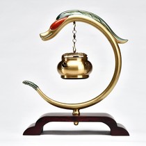 Pure copper incense burner large Xianglong household indoor aromatherapy sandalwood incense burner tea ceremony Zen Bluetooth incense burner ornaments