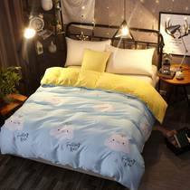 Custom-made childrens cartoon kindergarten a pure cotton b plus velvet single-sided coral fleece quilt cover single piece crystal flannel quilt cover