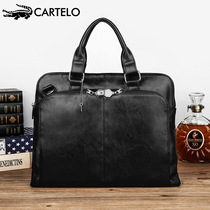 Cadile crocodile mens bag business simple briefcase youth tide leisure Hand bag shoulder shoulder bag