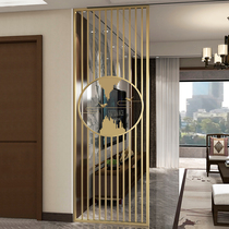 Nordic entrance light luxury stainless steel screen Living room home occlusion Modern Wrought iron metal decoration partition New Chinese style