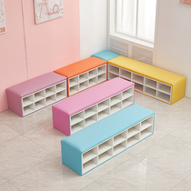 Early teaching center Brief changing shoes stool Childrens kindergarten Training dance room Strip Sofa Stool Soft Bag can sit in the shoe cabinet