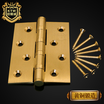 Armoured Copper Wich Pure Copper Hardware Hinge Solid Wood Wooden Door Hinge All Copper House Door Hinge Leaf Foldout 4568 Inch Rubber Chain Thickening
