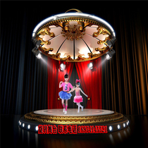 Electric remote control lifting stage wedding booth bar KTV disco ground quiver 360 degree rotating table car booth