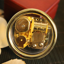 Zhaocai Town House Peach Blossom Feng Shui ornaments metal round clockwork music box Music Box five yellow and two black