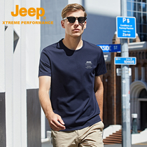 Jeep short-sleeved T-shirt mens crew neck quick-drying sweat-absorbing breathable outdoor sports T-shirt loose large size 2021 summer