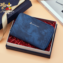 Rice straw man genuine leather card bag men large capacity multi-clamping delicately high-end 2021 new college student drivers license sleeve