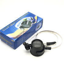 Clock repair tool head-mounted magnifying glass with LED light eyepiece metal iron ring eye mask magnifying glass