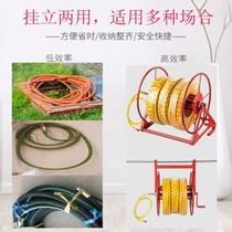 Wall-mounted 200 m hose with a pipe dressing winding rack coil manual wire reel electric hand Winder reel reel