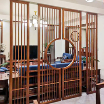 Japanese style screen into the home partition living room Solid Wood Hollow bedroom modern simple decoration new Chinese log sliding door