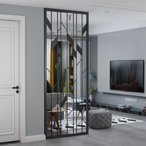 Wrought iron light luxury screen Living room block entrance entrance Simple modern bathroom partition Net red hollow decorative wall