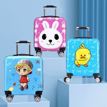 Childrens cartoon luggage trolley box 20 inch boy universal wheel suitcase Small yellow duck boarding box custom logo