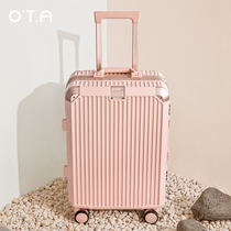 OTA luggage female small high face value 20 inch boarding suitcase aluminum frame sturdy and durable password trolley box