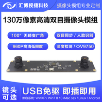 Binocular synchronization 130W camera module face recognition 100 degree distortion-free OV9750 Module Drive-free