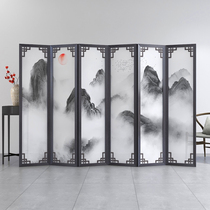 Chinese screen partition wall living room folding mobile bedroom blocking home office classical decoration solid wood customization