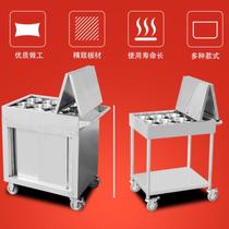 Meals Kitchen Seasoning Merchants Holder with Wheels Flatbed Restaurant Hand Push Canteen Restaurant Seasoning