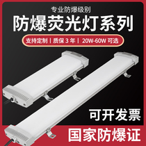 LED explosion-proof fluorescent lamp 20W40W60W double tube fluorescent lamp warehouse factory emergency dust spraying long strip lamp