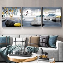 Living Room Decoration Painting Triplex Light Lavish Hanging Bell Painting Bedroom Sofa Background Wall Mural Crystal Porcelain Painting Brief Hang 1213p