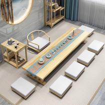 Japanese Zen tea table tatami wooden small table floating window table balcony new Chinese small tea table low kang table home