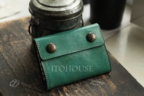 ITOHOUSE handmade Italian hand dyed Monet Lily color vintage key bag card bag