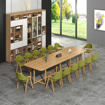 Brief Modern Conference Table And Chairs Combined Reception Lounge Rectangular Table Library Reading Room guests Long table