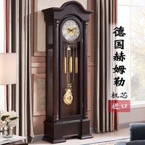 European style clock German Hemler floor clock machinery solid wood Chinese style retro vertical clock pendulum clock living room floor