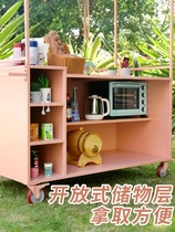 Red Ferris Showcart Mobile Beverage Fruit Flowers Sale Coffee Car Shopping Booth Promotion