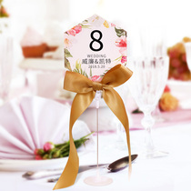 Wedding seat card table card European wedding creative bracket table card wedding supplies wedding banquet table card customization