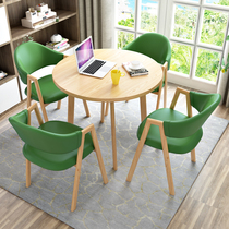 Nordic beauty salon talks table and chairs Combined reading table and chairs Milk Tea Shop Table And Chairs Combined Leisure Minima Modern Coffee