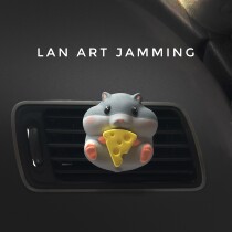 Cheese aromatherapy cute hamster car expansion Stone car air conditioning outlet clip mouse Interior decoration