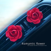 Car aromatherapy car air conditioning air outlet rose car decoration interior decoration products expanded fragrance stone ornaments female