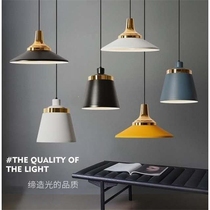 Restaurant lights Simple modern three-headed table bar milk luxury industry style lamps Nordic ins Macaron small chandelier