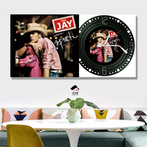 Private custom pattern rectangular black tableclock creative watch tabletop clock Jalen surrounding gift